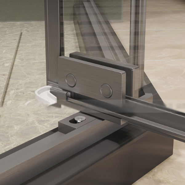 Pivot Diamond-shaped Shower Room Frame Tempered Swing Shower Door