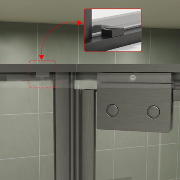 Pivot Diamond-shaped Shower Room Frame Tempered Swing Shower Door