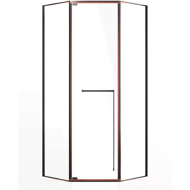 Diamond-shaped Shower Room Inside and Outside Pivot Shower Screen