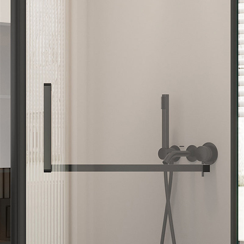 Modern Style Shower Stall Semicircle Metal Frame Framed Shower Stall