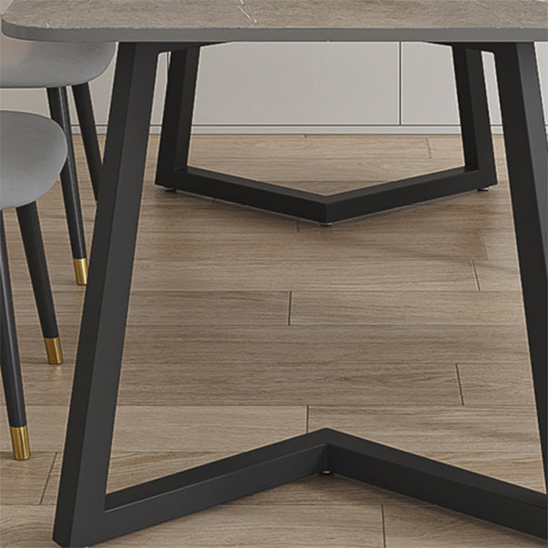 Modern Rectangle Stone Dining Table 1/2/5/7 Pieces Dining Set for Living Room
