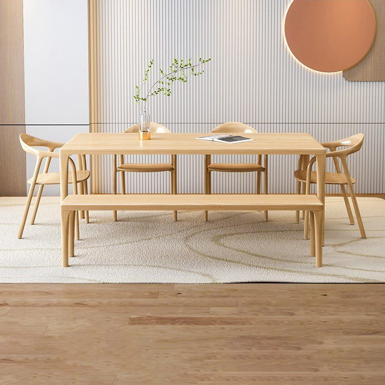 Modern Rectangle Wood Dining Table 1/5/6/7 Pieces Dining Set for Dining Room