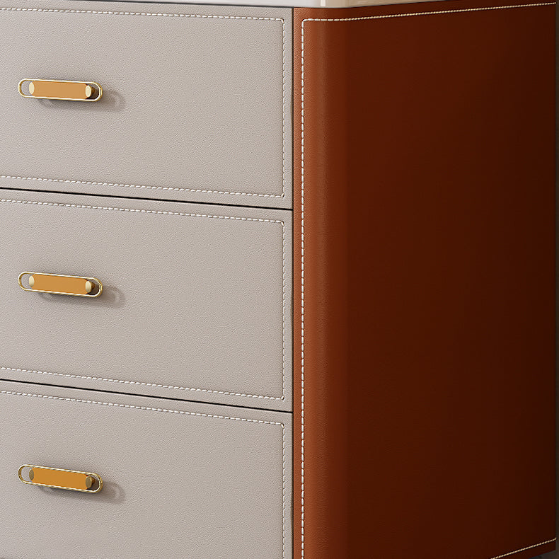 Classic Glam Dresser Stone Storage Chest Dresser with 6 Drawers , 15.6 Inch W