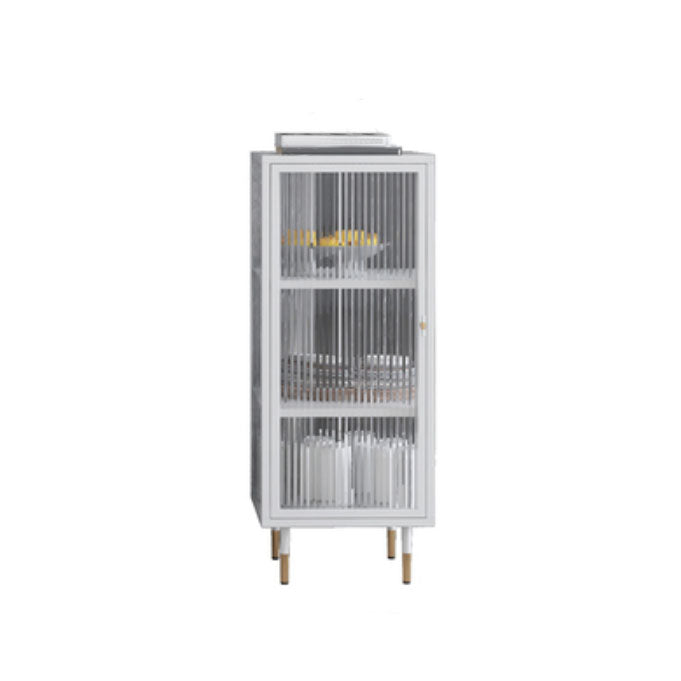 Contemporary China Cabinet Glass Doors Metal Storage Cabinet with Doors