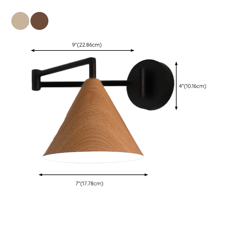 Nordic Style Wall Light Geometry Shape Wall Lamp with Iron Base for Bedroom