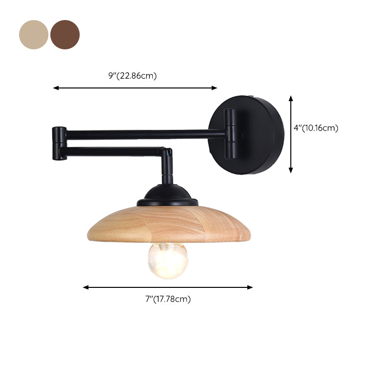 Nordic Style Wall Light Geometry Shape Wall Lamp with Iron Base for Bedroom