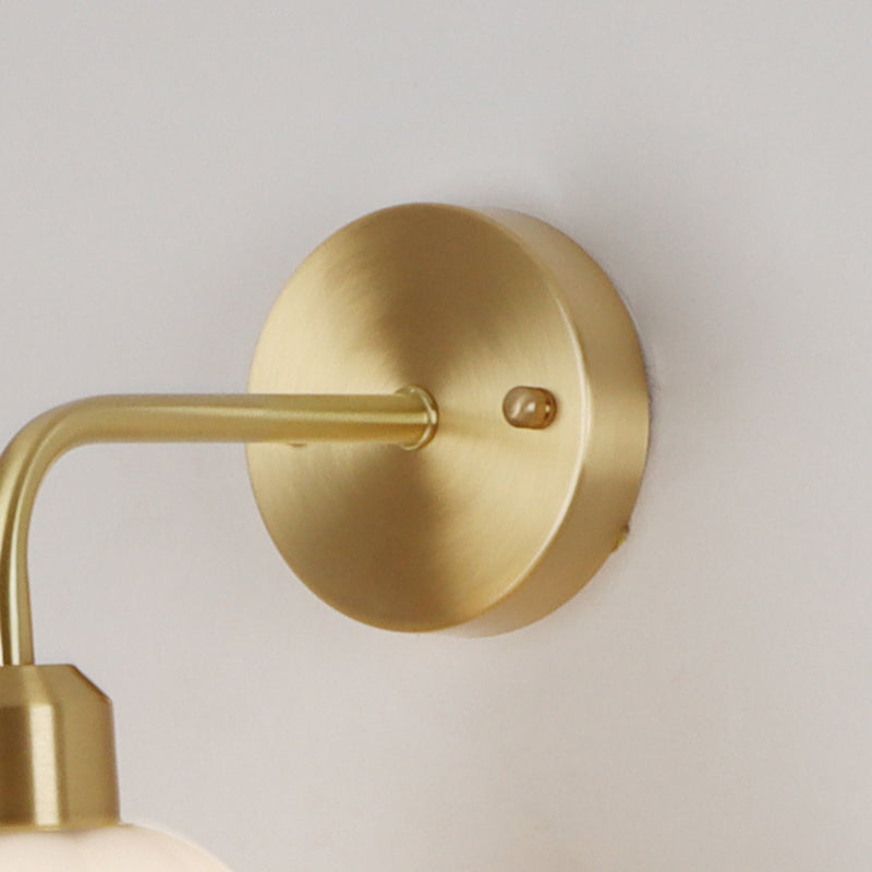 Nordic Style Wall Light Bell Shape Wall Lamp with Glass Shade for Bedroom