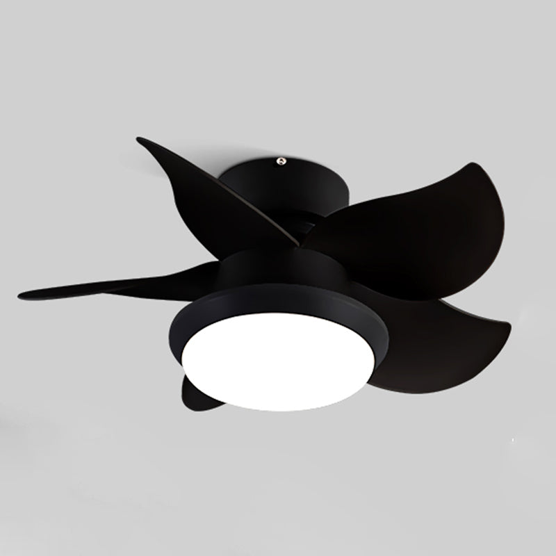 Metal Fan Shape Ceiling Fan Kid Style Single-Light Ceiling Fans Fixtures