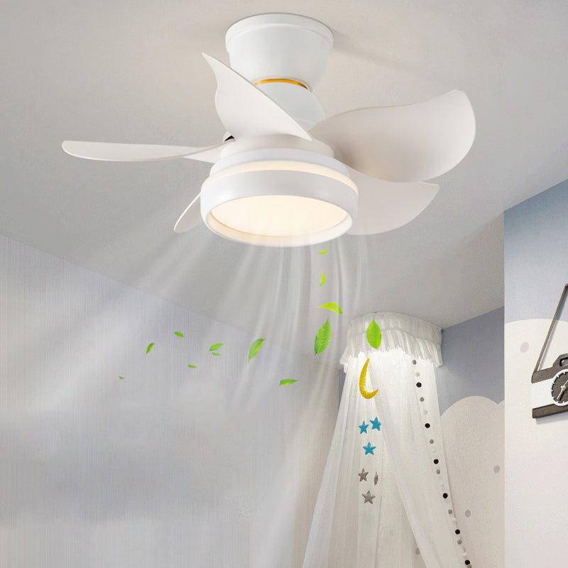 Metal Fan Shape Ceiling Fan Kid Style Single-Light Ceiling Fans Fixtures