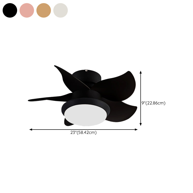 Metal Fan Shape Ceiling Fan Kid Style Single-Light Ceiling Fans Fixtures