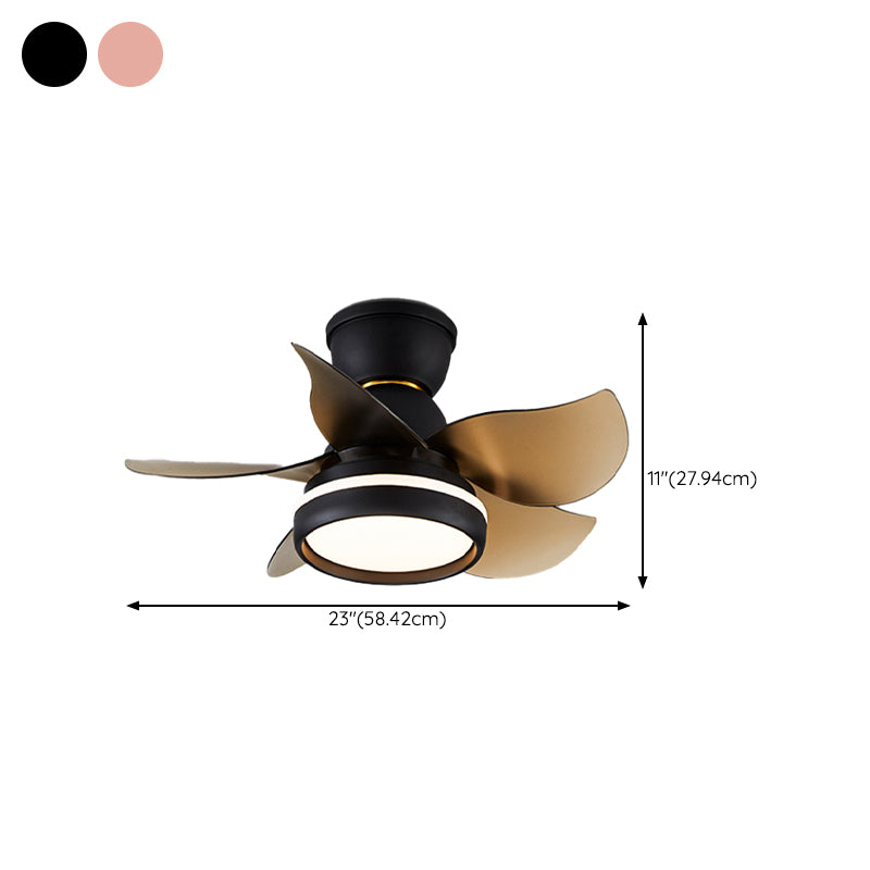 Metal Fan Shape Ceiling Fan Kid Style Single-Light Ceiling Fans Fixtures