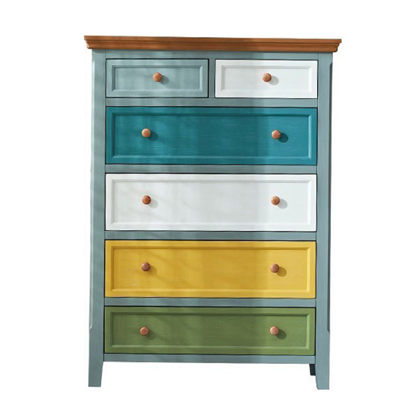 Coastal Storage Chest Solid Wood Storage Chest Dresser , 15.6 Inch Width