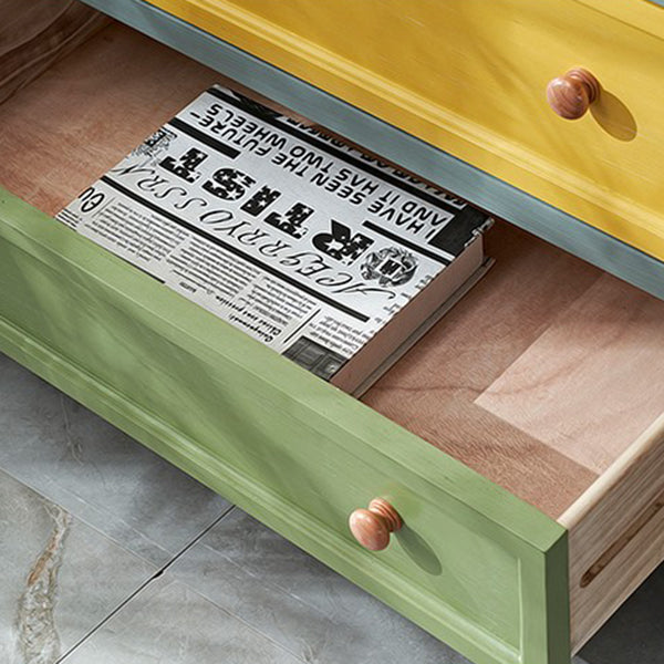 Coastal Storage Chest Solid Wood Storage Chest Dresser , 15.6 Inch Width