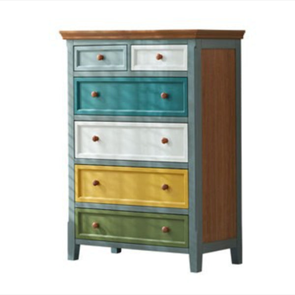 Coastal Storage Chest Solid Wood Storage Chest Dresser , 15.6 Inch Width