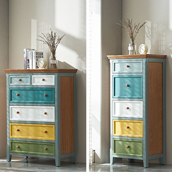 Coastal Storage Chest Solid Wood Storage Chest Dresser , 15.6 Inch Width