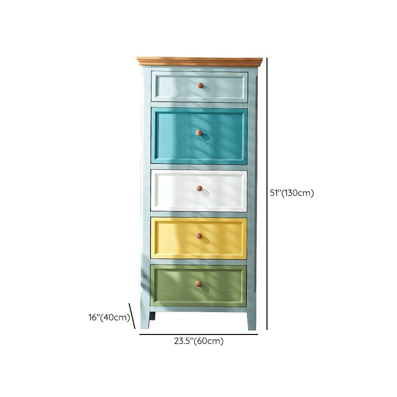 Coastal Storage Chest Solid Wood Storage Chest Dresser , 15.6 Inch Width