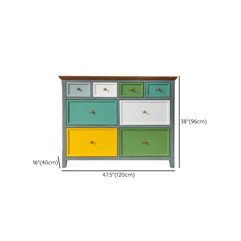 Coastal Storage Chest Solid Wood Storage Chest Dresser , 15.6 Inch Width