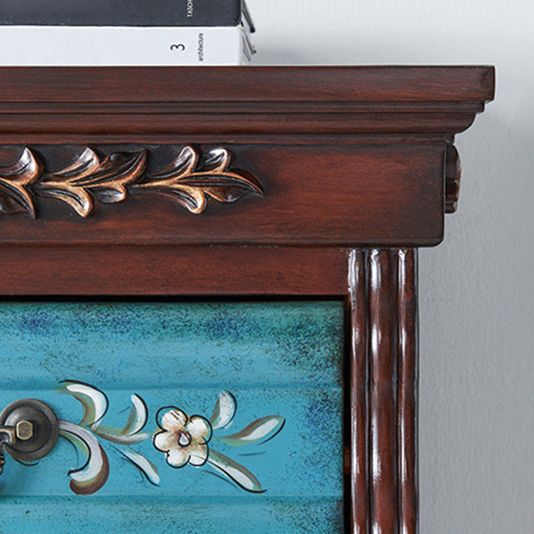 16.77 Inch Width Traditional Storage Chest Solid Wood Dresser with 7 Drawers