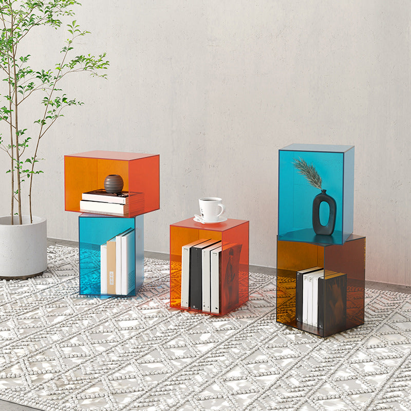 Modern Style Closed Back Bookshelf Acrylic Bookcase for Study Room