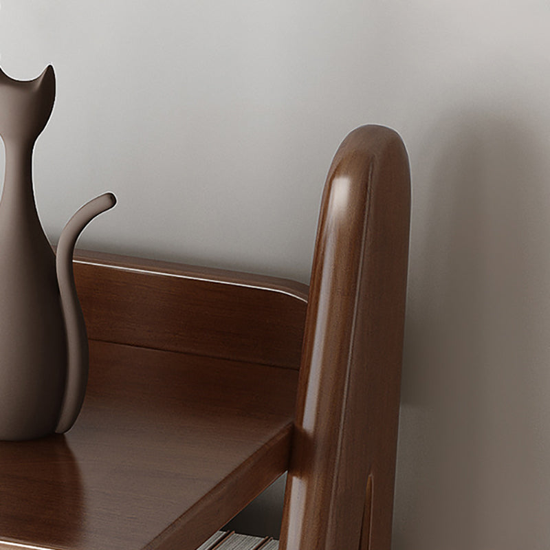 Modern Ladder Bookshelf Wooden Open Back Bookcase for Study Room