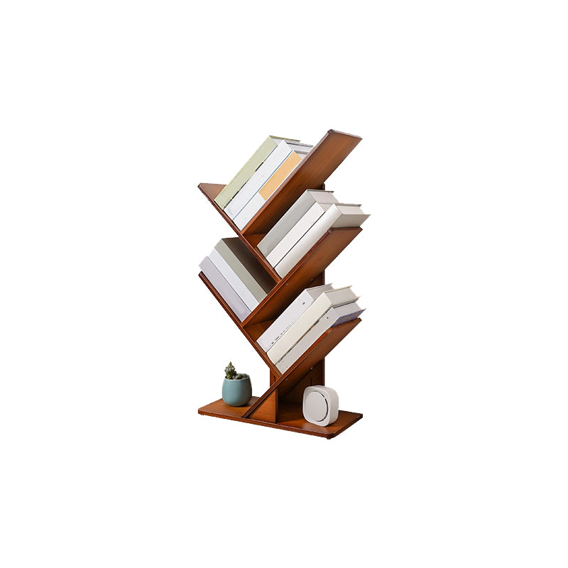 Modern Open Back Bookshelf Engineered Wood Bookcase for Study Room