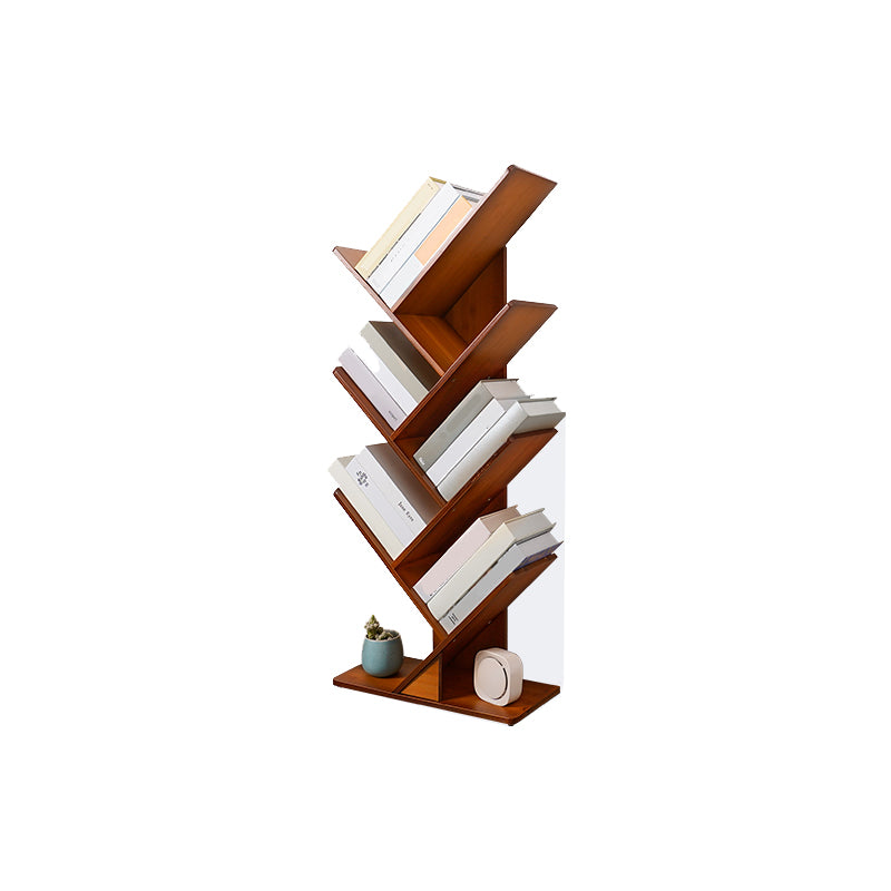 Modern Open Back Bookshelf Engineered Wood Bookcase for Study Room