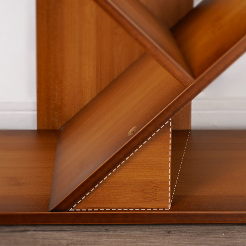 Modern Open Back Bookshelf Engineered Wood Bookcase for Study Room