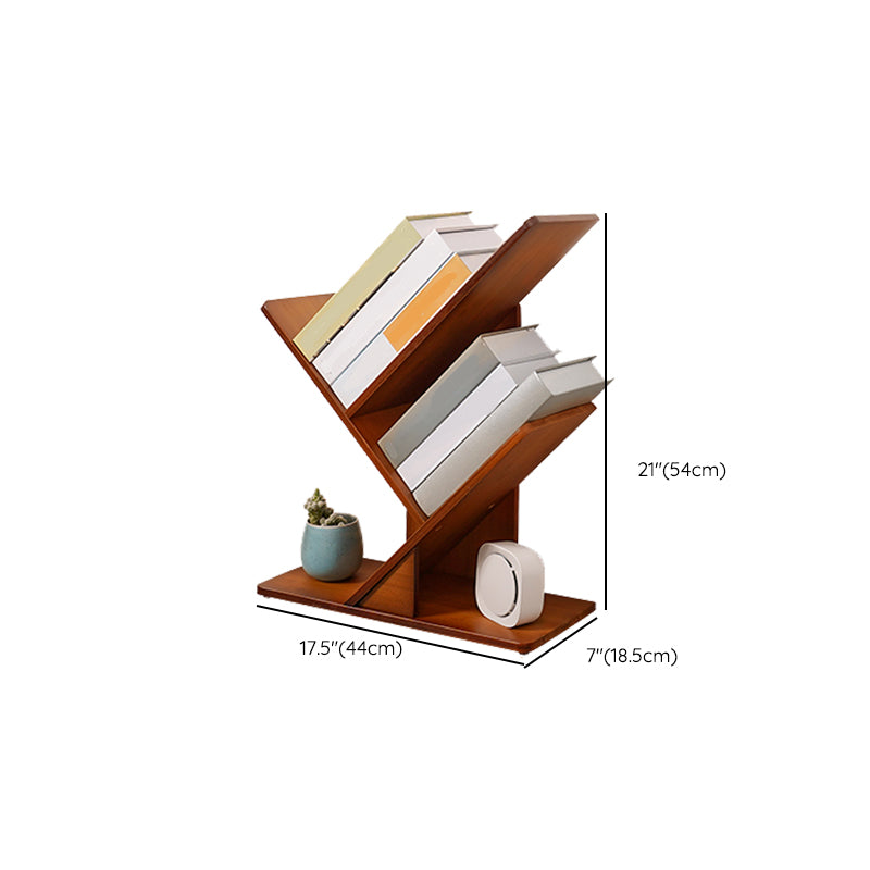 Modern Open Back Bookshelf Engineered Wood Bookcase for Study Room