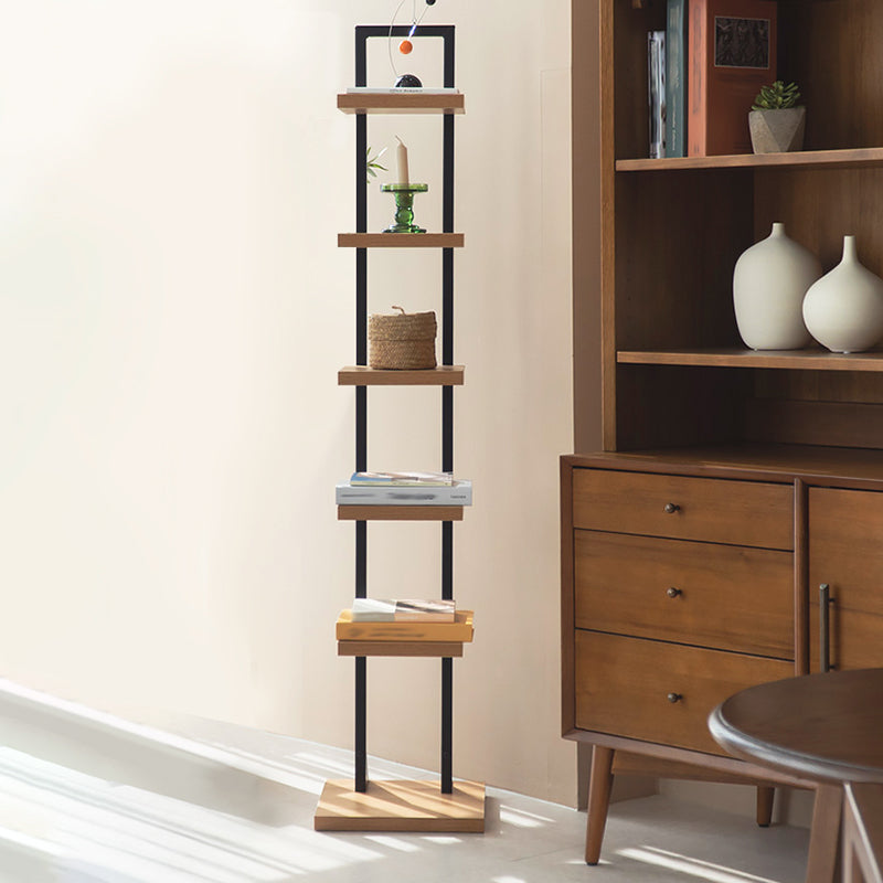 Contemporary Bookshelf Standard Engineered Wood Open Back Bookcase