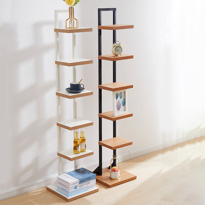 Contemporary Bookshelf Standard Engineered Wood Open Back Bookcase