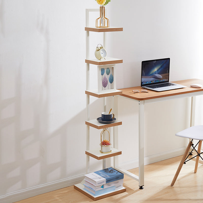 Contemporary Bookshelf Standard Engineered Wood Open Back Bookcase