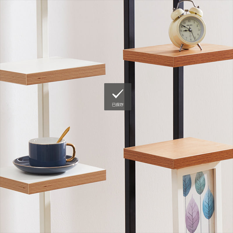 Contemporary Bookshelf Standard Engineered Wood Open Back Bookcase