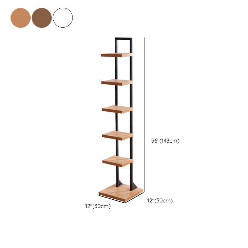 Contemporary Bookshelf Standard Engineered Wood Open Back Bookcase