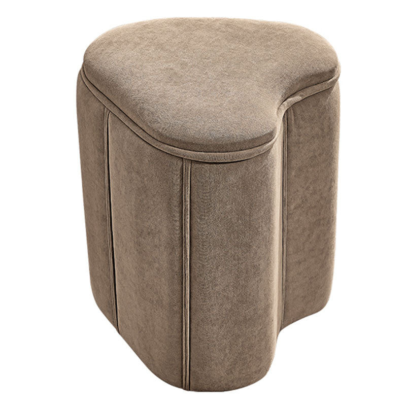 Solid Color Fabric Standard Stool Modern Simple Heart-Shaped Upholstered Footstool