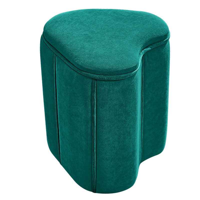 Solid Color Fabric Standard Stool Modern Simple Heart-Shaped Upholstered Footstool