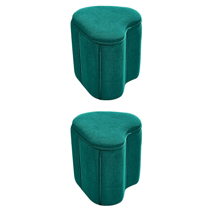 Solid Color Fabric Standard Stool Modern Simple Heart-Shaped Upholstered Footstool