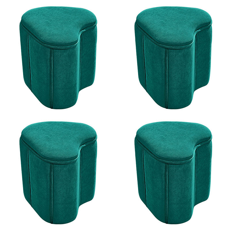 Solid Color Fabric Standard Stool Modern Simple Heart-Shaped Upholstered Footstool