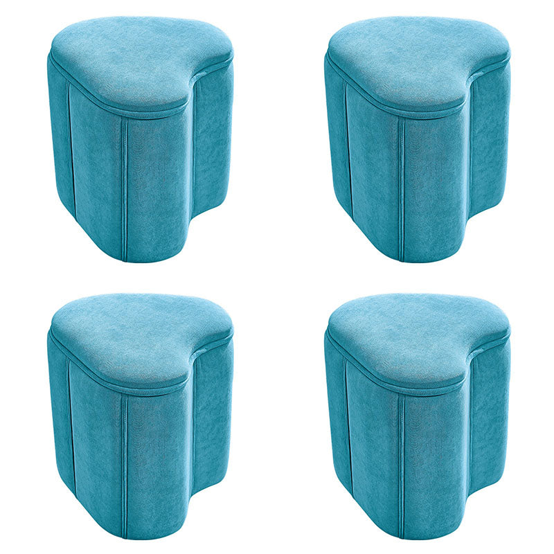 Solid Color Fabric Standard Stool Modern Simple Heart-Shaped Upholstered Footstool