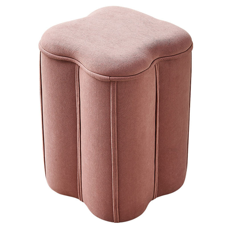Solid Color Fabric Standard Stool Modern Simple Plum Blossom Upholstered Footstool