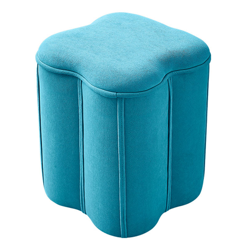 Solid Color Fabric Standard Stool Modern Simple Plum Blossom Upholstered Footstool