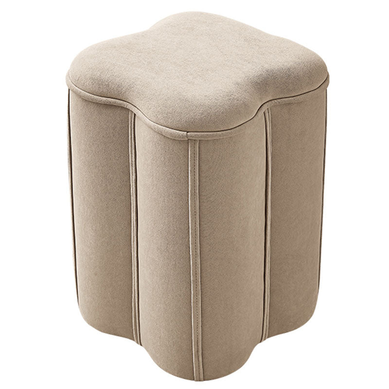 Solid Color Fabric Standard Stool Modern Simple Plum Blossom Upholstered Footstool