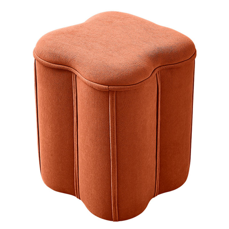Solid Color Fabric Standard Stool Modern Simple Plum Blossom Upholstered Footstool