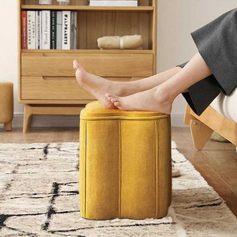 Solid Color Fabric Standard Stool Modern Simple Plum Blossom Upholstered Footstool