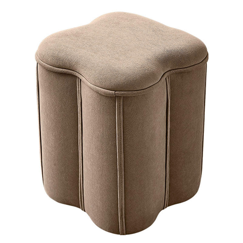 Solid Color Fabric Standard Stool Modern Simple Plum Blossom Upholstered Footstool