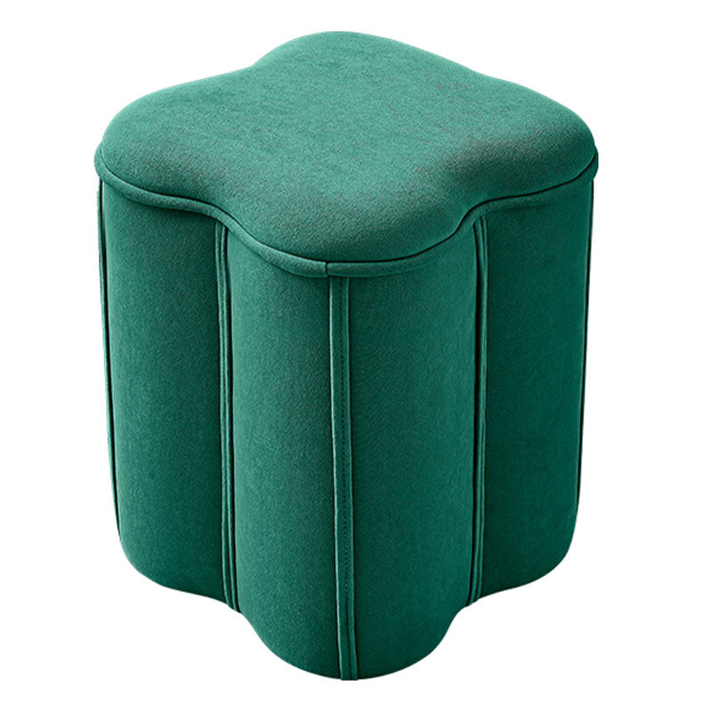 Solid Color Fabric Standard Stool Modern Simple Plum Blossom Upholstered Footstool
