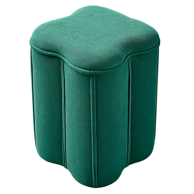 Solid Color Fabric Standard Stool Modern Simple Plum Blossom Upholstered Footstool
