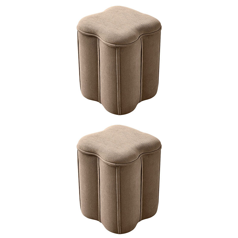 Solid Color Fabric Standard Stool Modern Simple Plum Blossom Upholstered Footstool