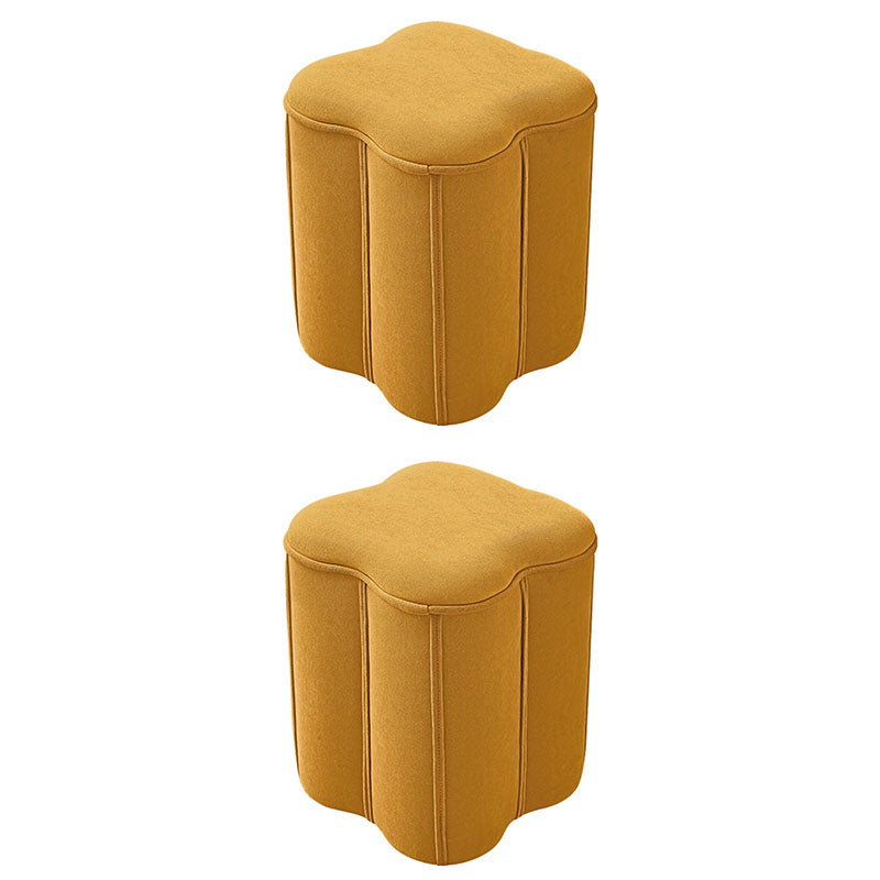Solid Color Fabric Standard Stool Modern Simple Plum Blossom Upholstered Footstool