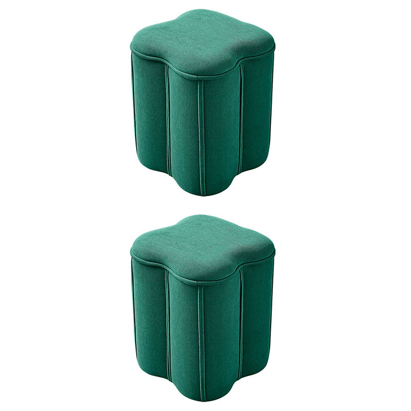 Solid Color Fabric Standard Stool Modern Simple Plum Blossom Upholstered Footstool