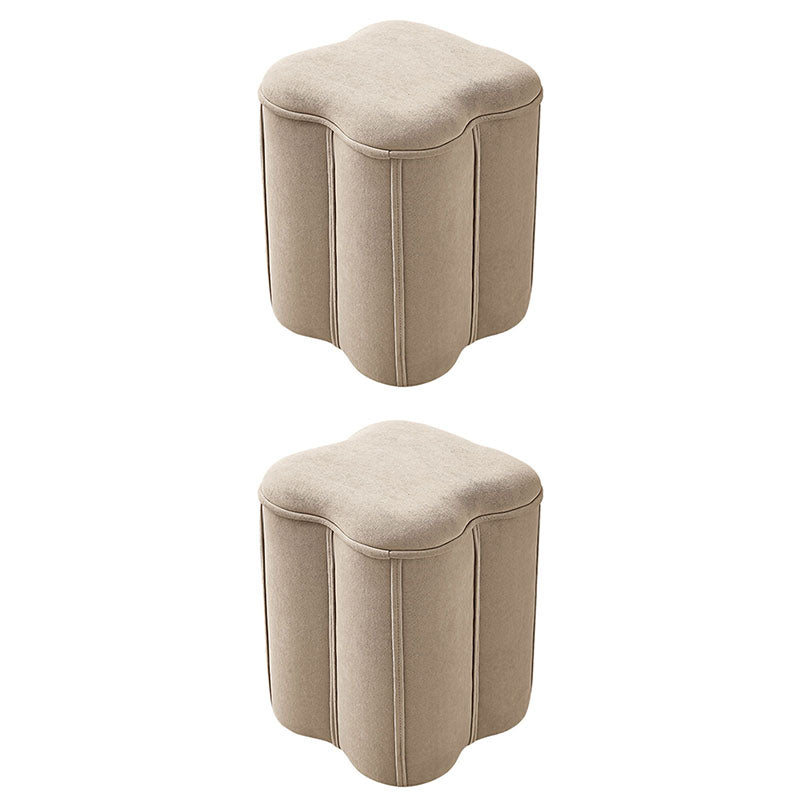 Solid Color Fabric Standard Stool Modern Simple Plum Blossom Upholstered Footstool